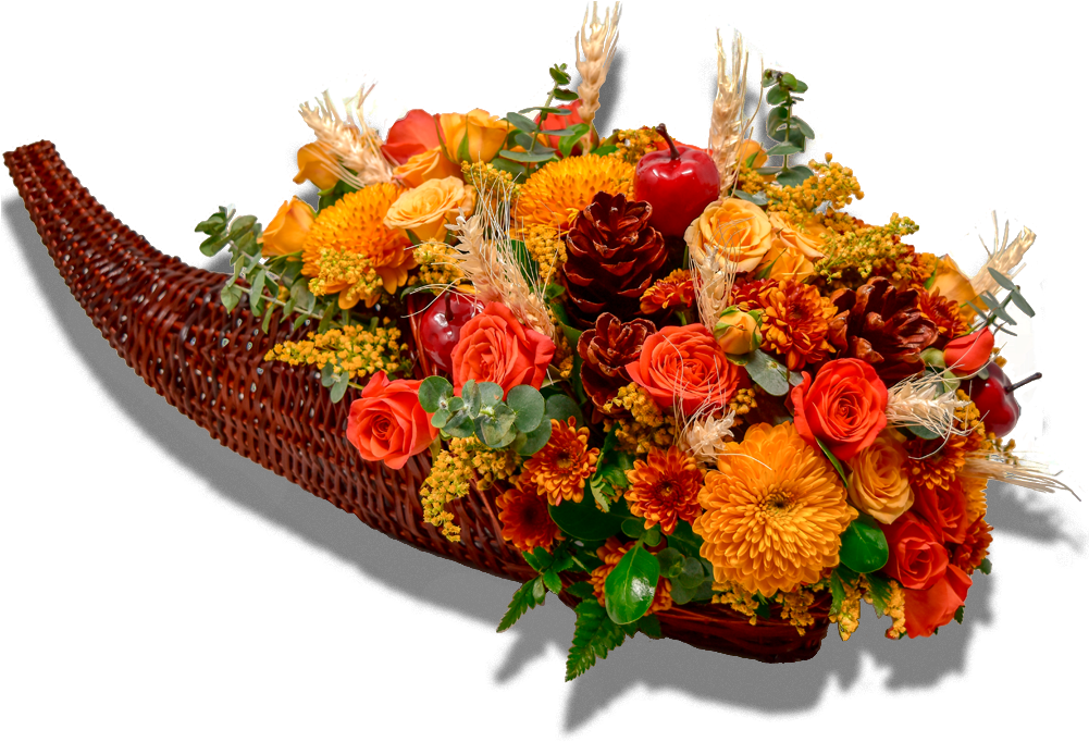 Autumn Breeze Floral Cornucopia - Autumn (1000x1000), Png Download