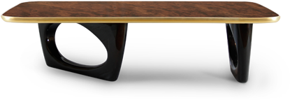 Rectangular Coffee Table Mid Century Modern Design - Modern Furniture Table Png (430x360), Png Download