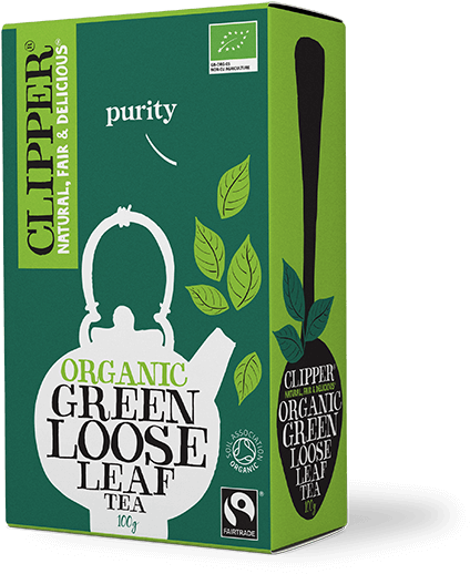 Organic Fairtrade Loose Leaf Green Tea 100g - Clipper Organic Pure Green Tea (600x600), Png Download