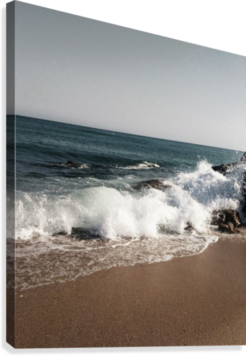 Farol Beach Canvas Print - Sea (353x511), Png Download