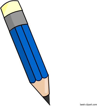 Blue Pencil Clip Art - Blue Pencil (450x450), Png Download