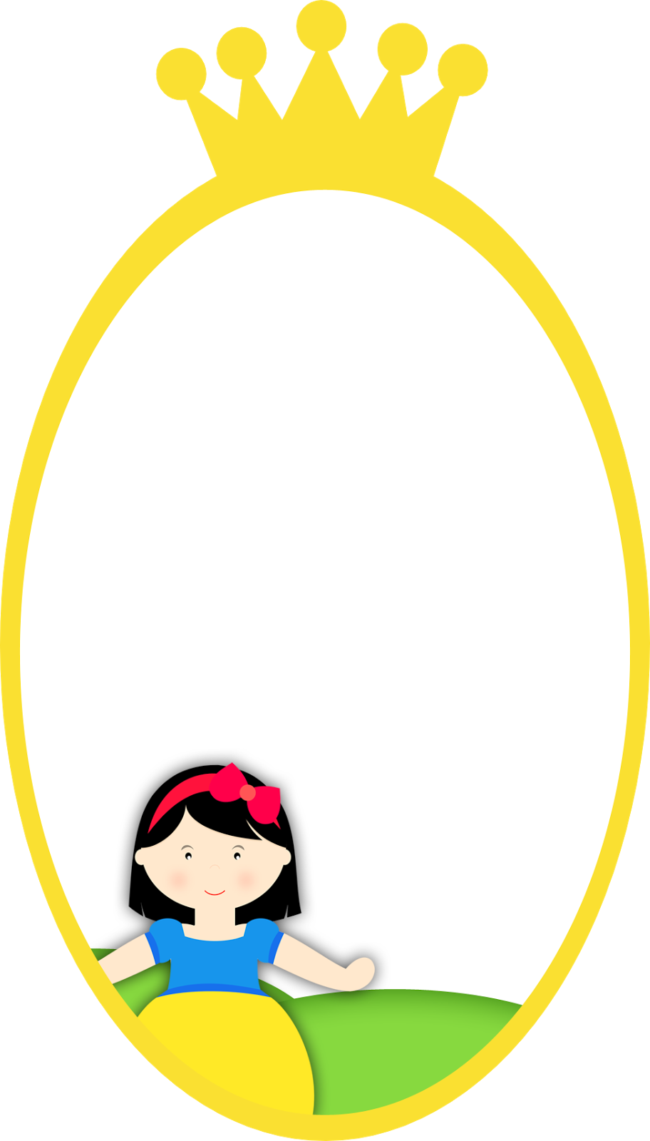 Convite No Formato De Espelho, Com Desenho Da Branca - Cartoon (912x1600), Png Download