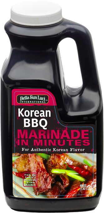 Korean Bbq Meat Marinade Retail Pack 48 Oz - Bella Sun Luci Marinade, In Minutes, Korean Bbq - 12 (700x700), Png Download