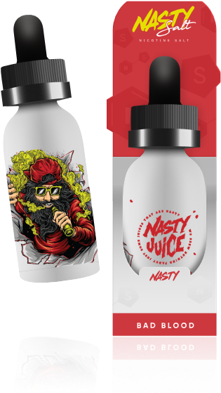 Saltnic Bad Blood - Nasty Juice Salt Nic (319x589), Png Download