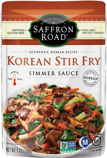 Korean Stir Fry - Saffron Road Simmer Sauce (469x541), Png Download