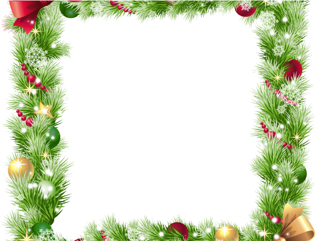 Snowflake Clipart Picture Frame - Borders For Christmas Png (640x480), Png Download
