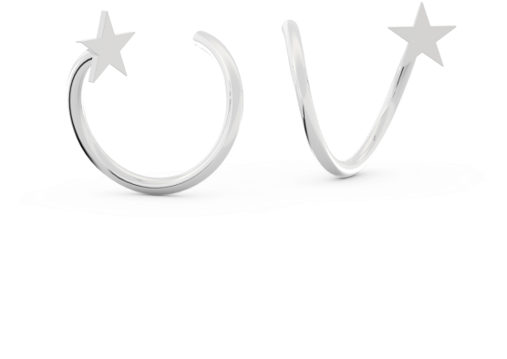 Pendientes Spiral Star - Earrings (555x555), Png Download