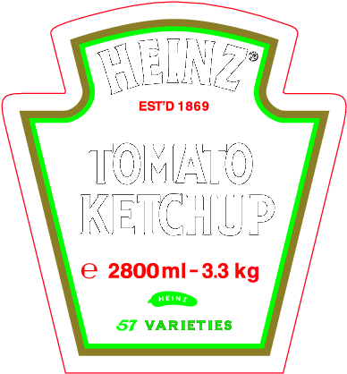 Premium Vectors - Heinz Tomato Ketchup Label (406x437), Png Download