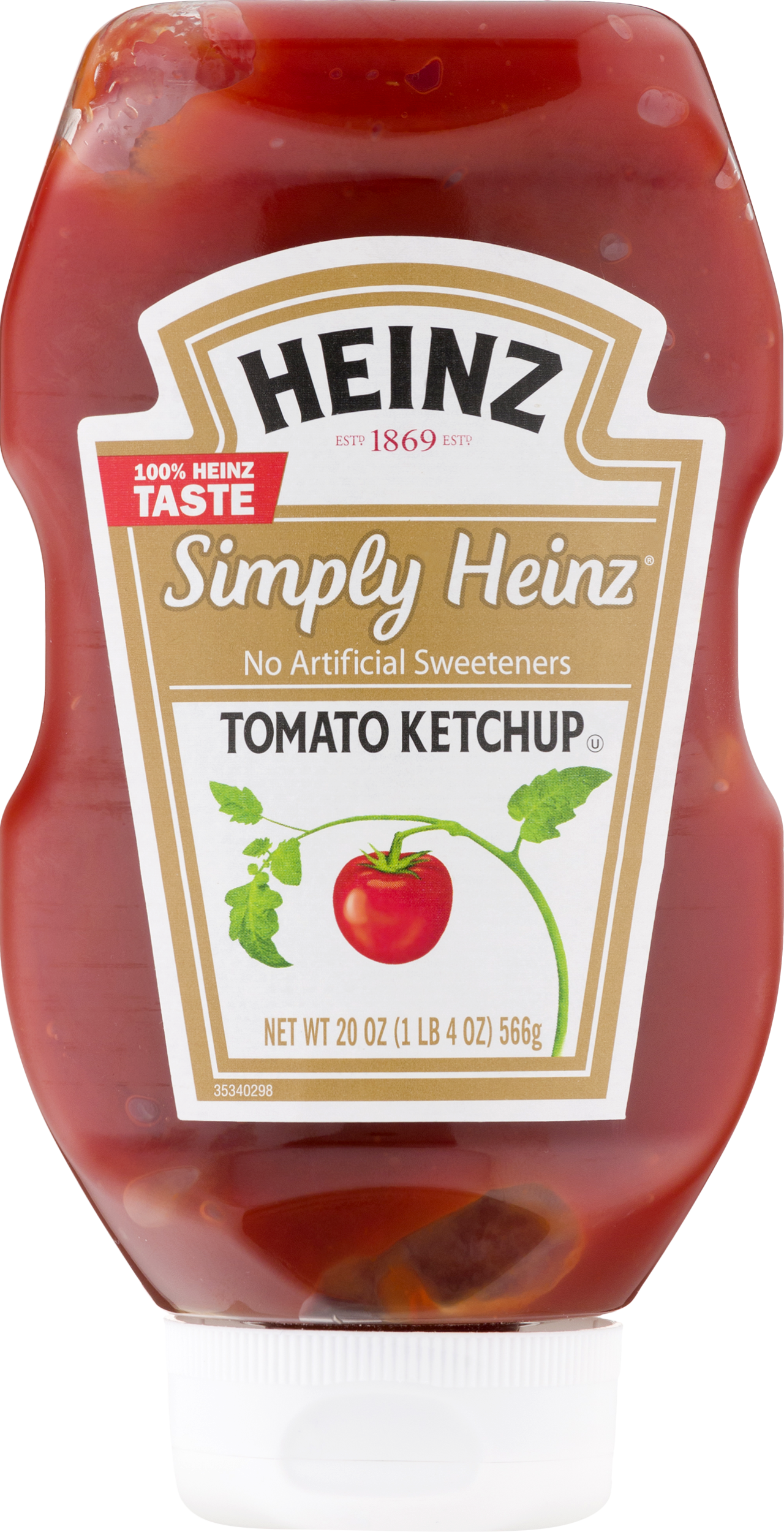 Heinz Ketchup Png For Kids - Simply Heinz Tomato Ketchup - 20 Oz Bottle (1280x2500), Png Download
