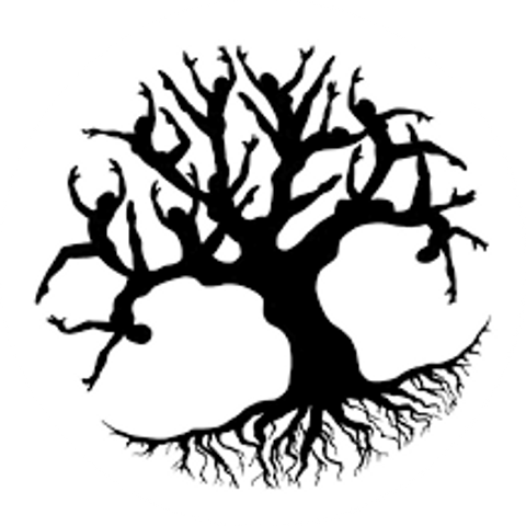 Tree Roots Silhouette - Wall Art Sticker - Argent (480x480), Png Download