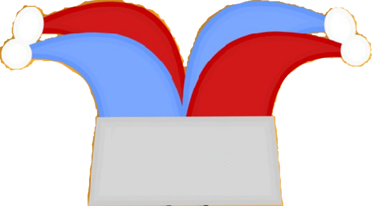Jester Hat Body - Cap And Bells (1241x688), Png Download