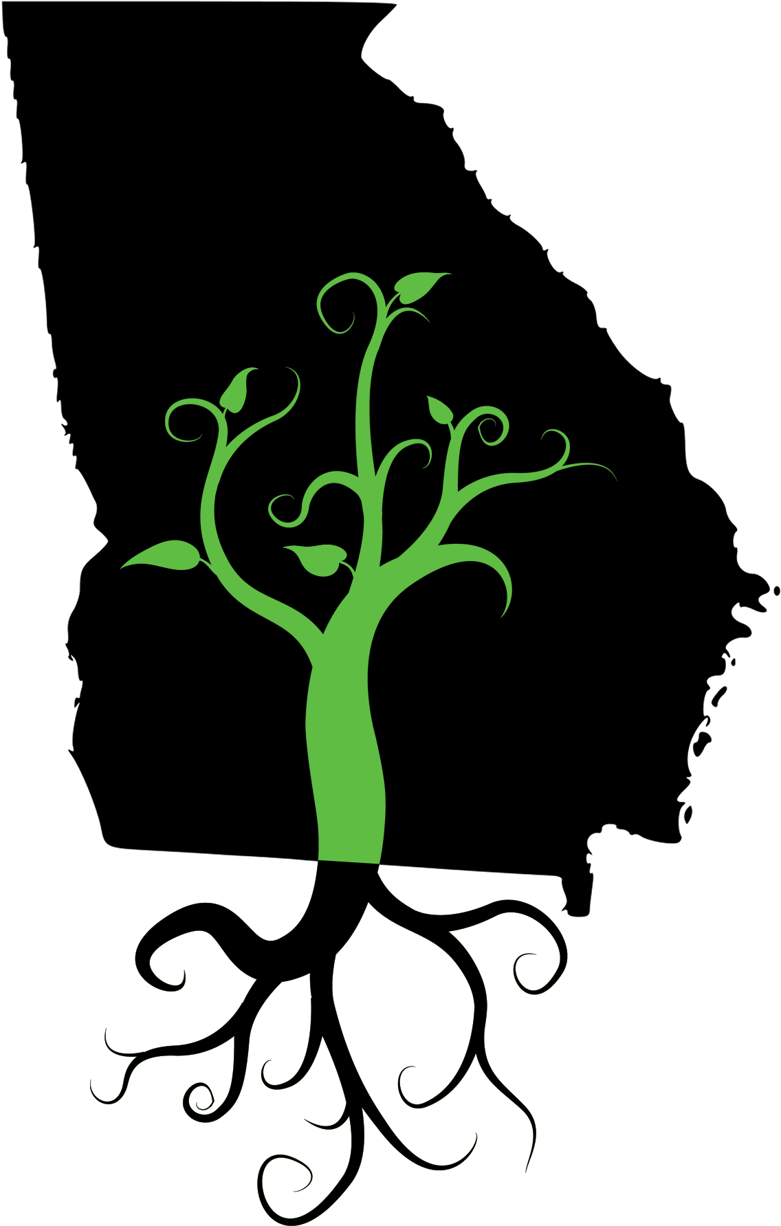 Map Of Georgia (1343x1935), Png Download