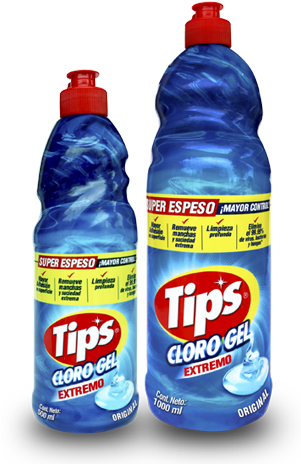 Tip's Cloro Gel Extreme, It's Super Thick Formula Allows - Plastic Bottle (300x502), Png Download