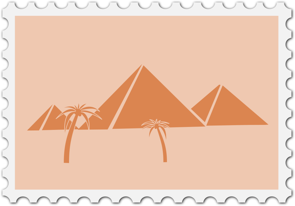Egyptian Stamp - Egypt Stamp Clipart (1000x701), Png Download