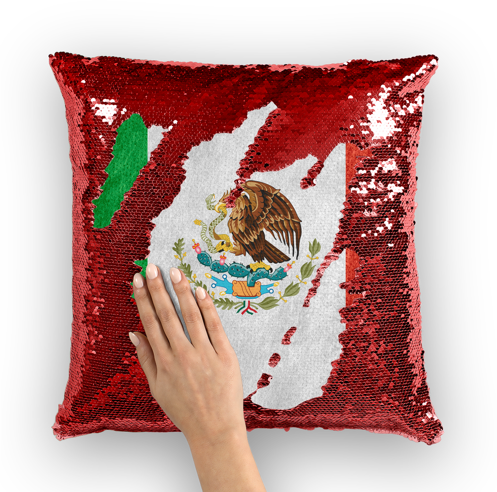Mexican Blood Inside Me ﻿sequin Cushion Cover - Mexico Coat Of Arms Ornament (round) (1024x1024), Png Download