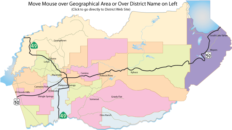 El Dorado County School District Boundaries - El Dorado County Office Of Education (772x463), Png Download