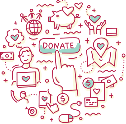 Donation (404x399), Png Download