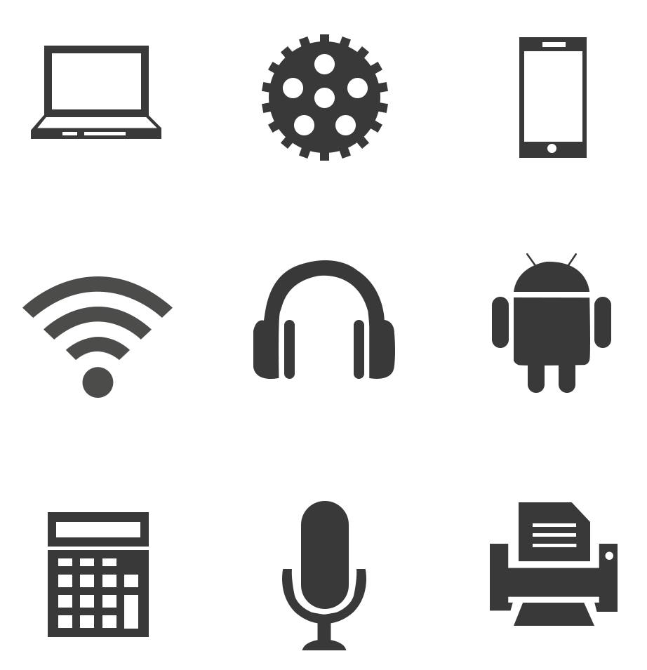 Png Image Information - Tech Icons Png White (995x1011), Png Download