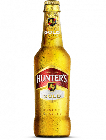 Hunter's Gold - Hunters Cider (340x450), Png Download
