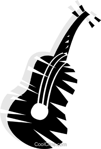 Acoustic Guitar Royalty Free Vector Clip Art Illustration - Marca D Água Violão (328x480), Png Download