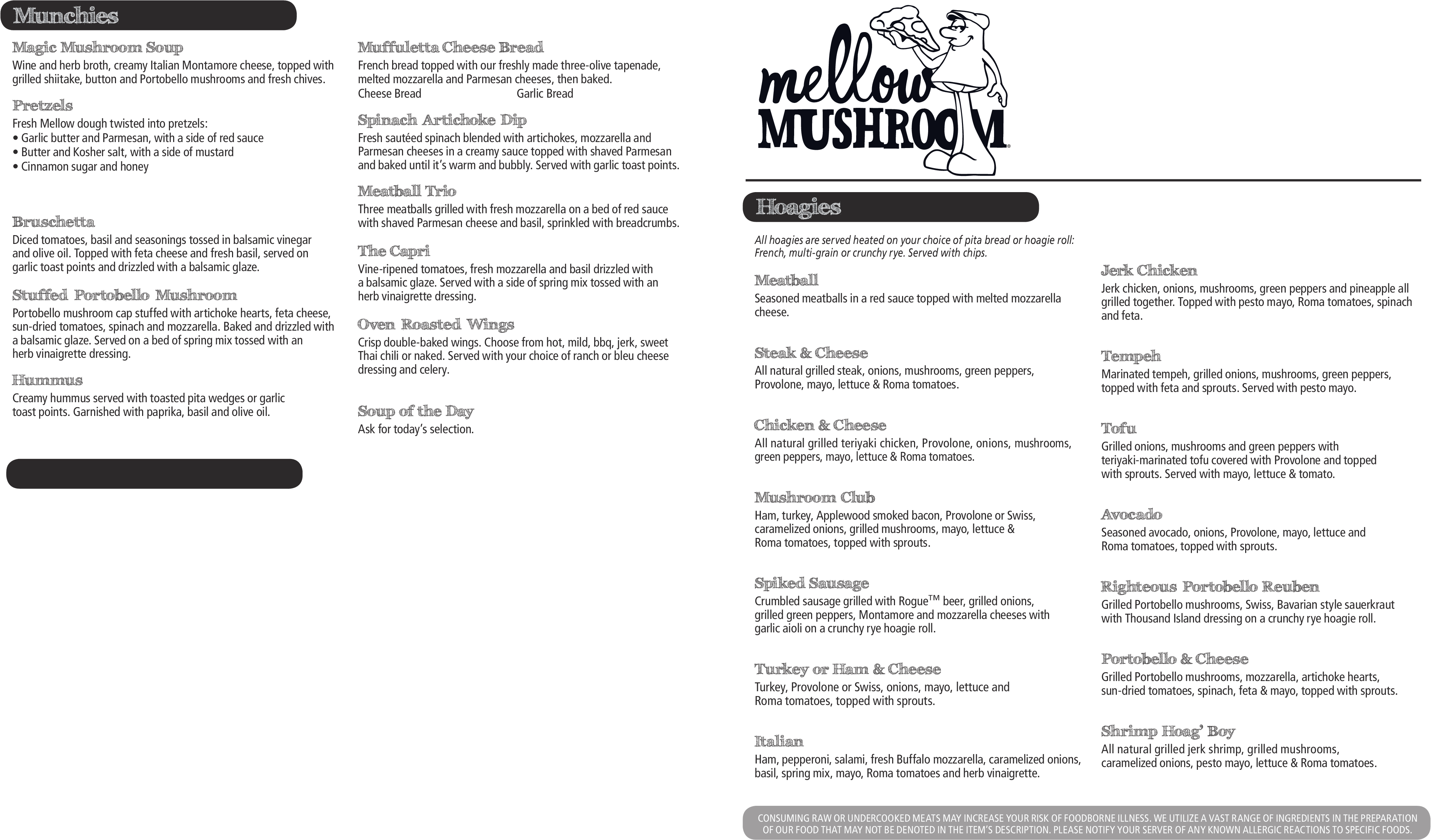 Mellow Mushroom, Tuscaloosa Menu - Mellow Mushroom Mesa Menu (4200x2550), Png Download