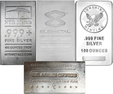 Generic 100 Oz Silver Bar - Wall Clock (500x500), Png Download