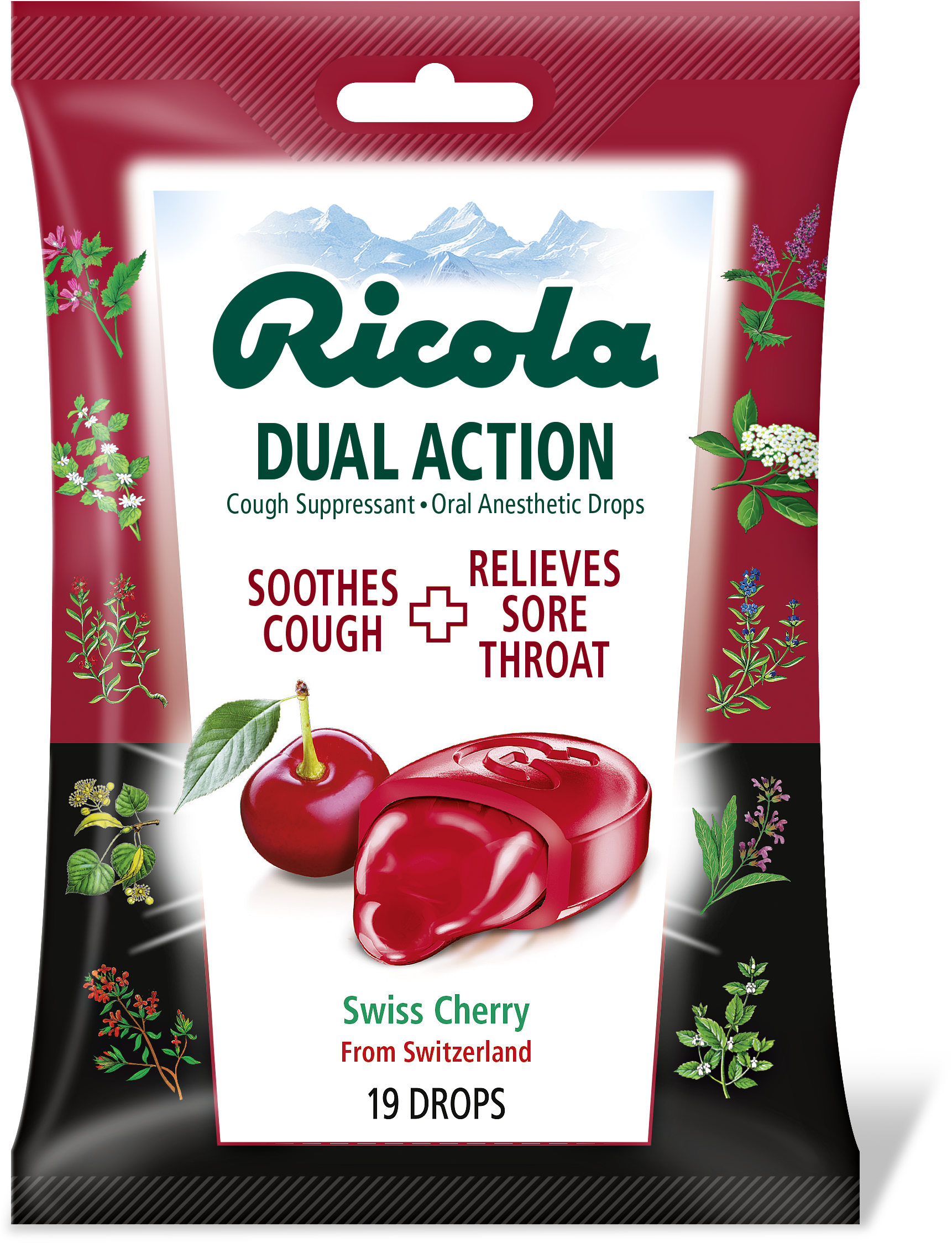 Ricola Dual Action Cough Drops (1831x2303), Png Download