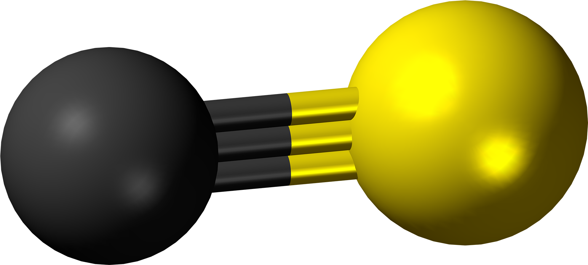 Carbon Monosulfide Molecule Ball - Carbon Monosulfide (2088x1000), Png Download