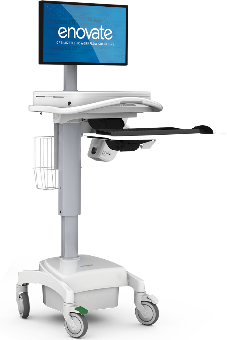 Emc Lcd Workstation - Mobile Medical Carts (755x1129), Png Download