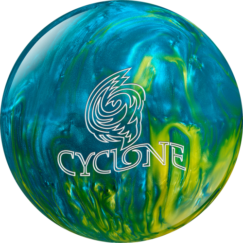 Yellow / Turquoise - Ebonite Cyclone Bowling Ball- Red/white/blue (500x500), Png Download