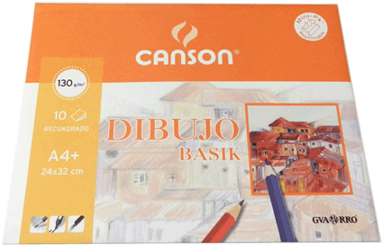 Información Papel Dibujo Basik 130gr Con Recuadro - Canson 406345 Drawing Paper (10 Sheets) (496x358), Png Download