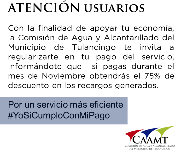 Caamt Realiza Descuentos En Recargos En El Mes De Noviembre - Totally Captivated (746x673), Png Download