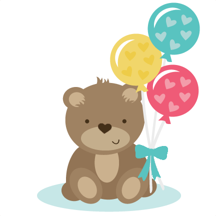 Ursinho Em Png - Bear With Balloons Png (432x432), Png Download