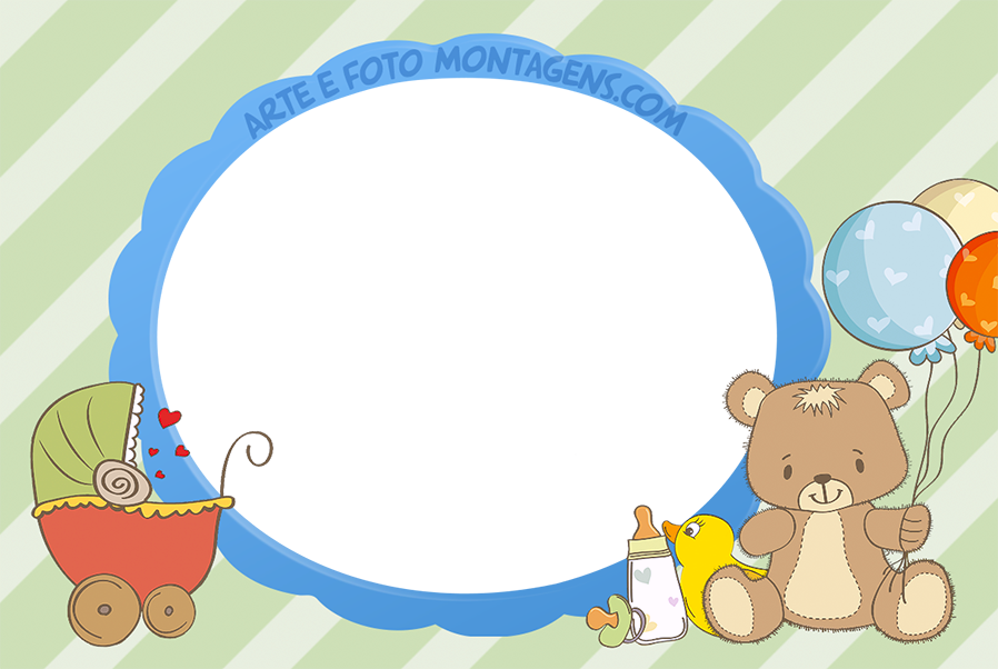 Baby-ursinho - Moldura De Ursinho Png (898x602), Png Download