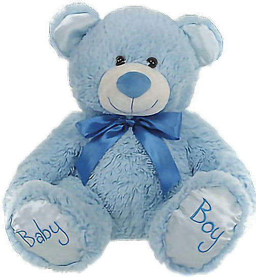 Urso Ursinho Fofo Bebe Remix Remixit - 8 Inch Sitting Baby Boy Blue Bear (504x544), Png Download