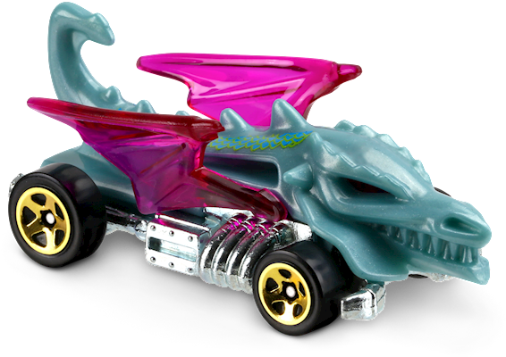 Dragon Blaster® - Voiture Hot Wheels Dragon (892x407), Png Download