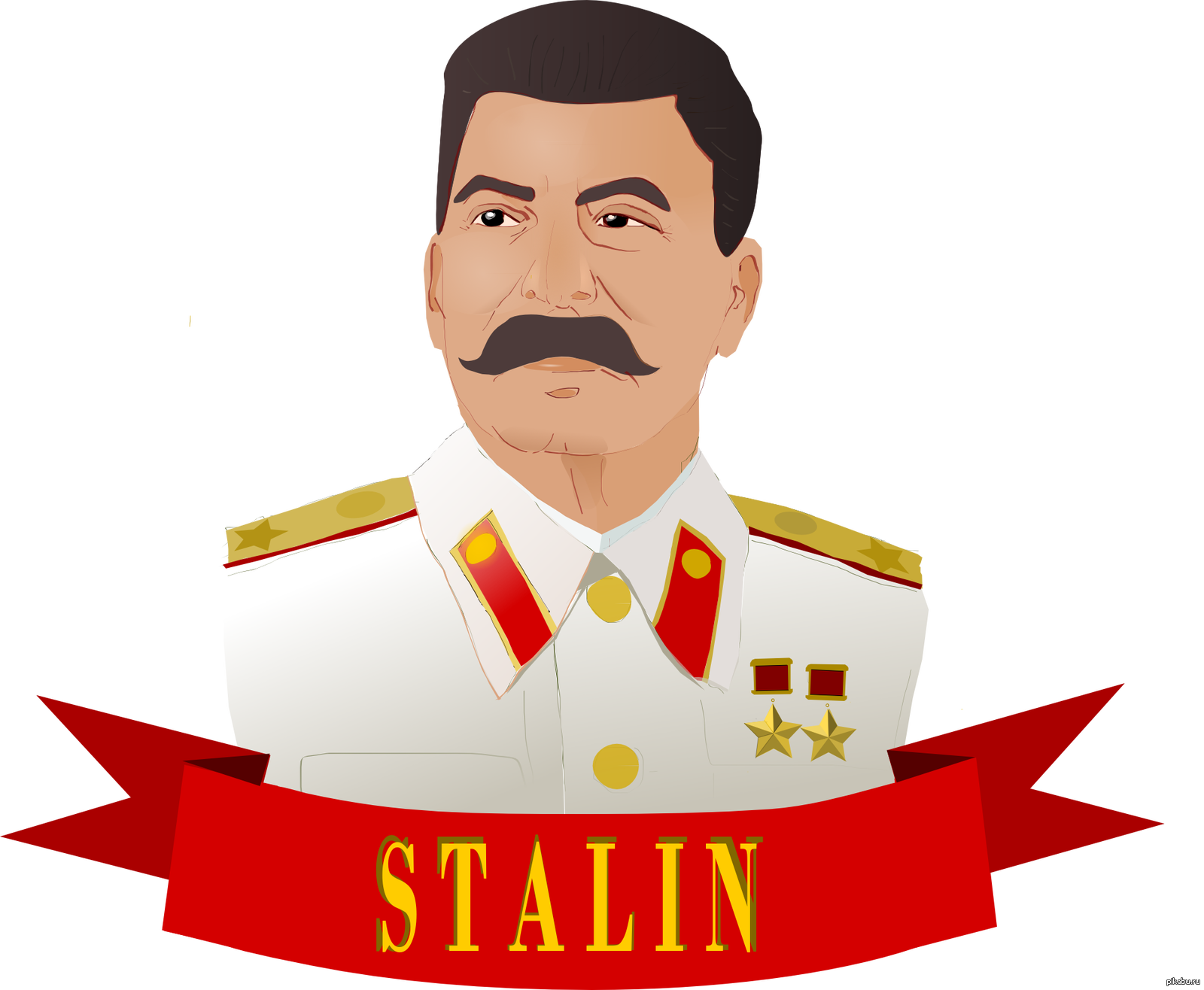 Сталин Рисунок (1600x1316), Png Download