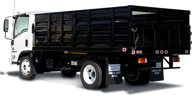 Flatbed/platform Truck Bodies - Solid Stake Side Flatbed (648x404), Png Download