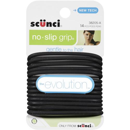 Auction - Scunci - Elastic No-slip Ponytail Holders Black - 10 (1000x1000), Png Download