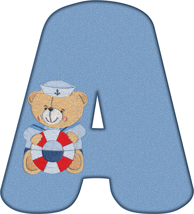 Ursinho Marinheiro - Alfabeto Decorativo Ursinho Marinheiro (661x726), Png Download