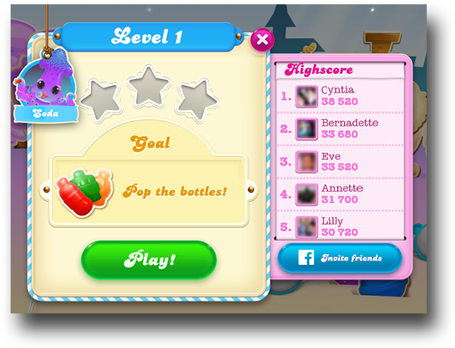 Candy Crush Soda Saga Lets People Invite Friends As - Candy Crush Soda Saga Level 1 (656x511), Png Download