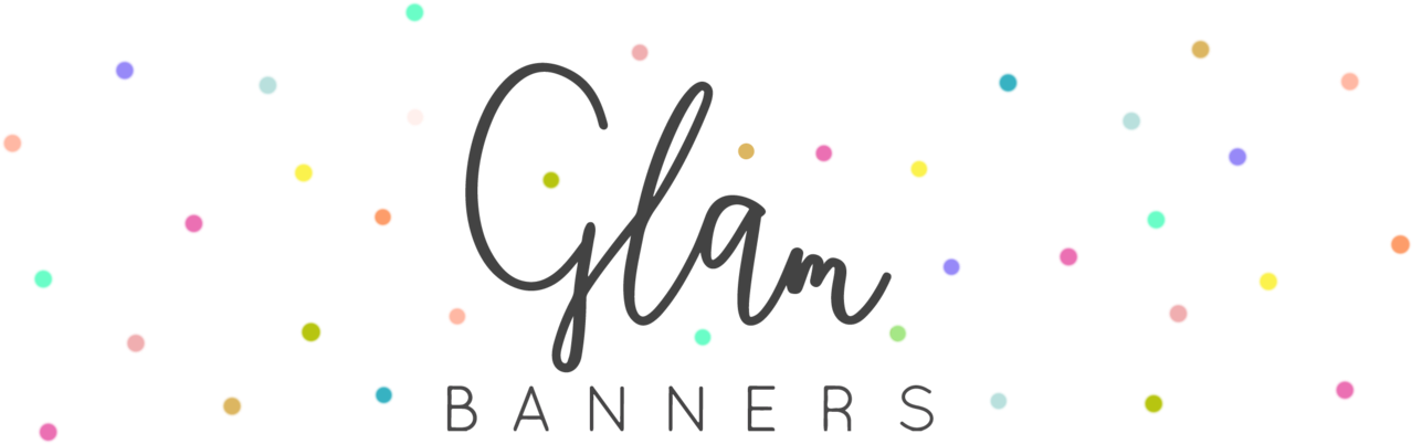 Glambanners - Calligraphy (1340x447), Png Download