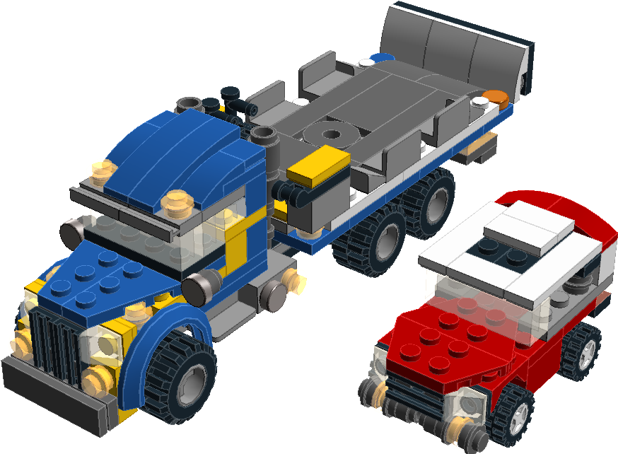 31033 2 Flatbed Tow Truck - Lego (1040x642), Png Download