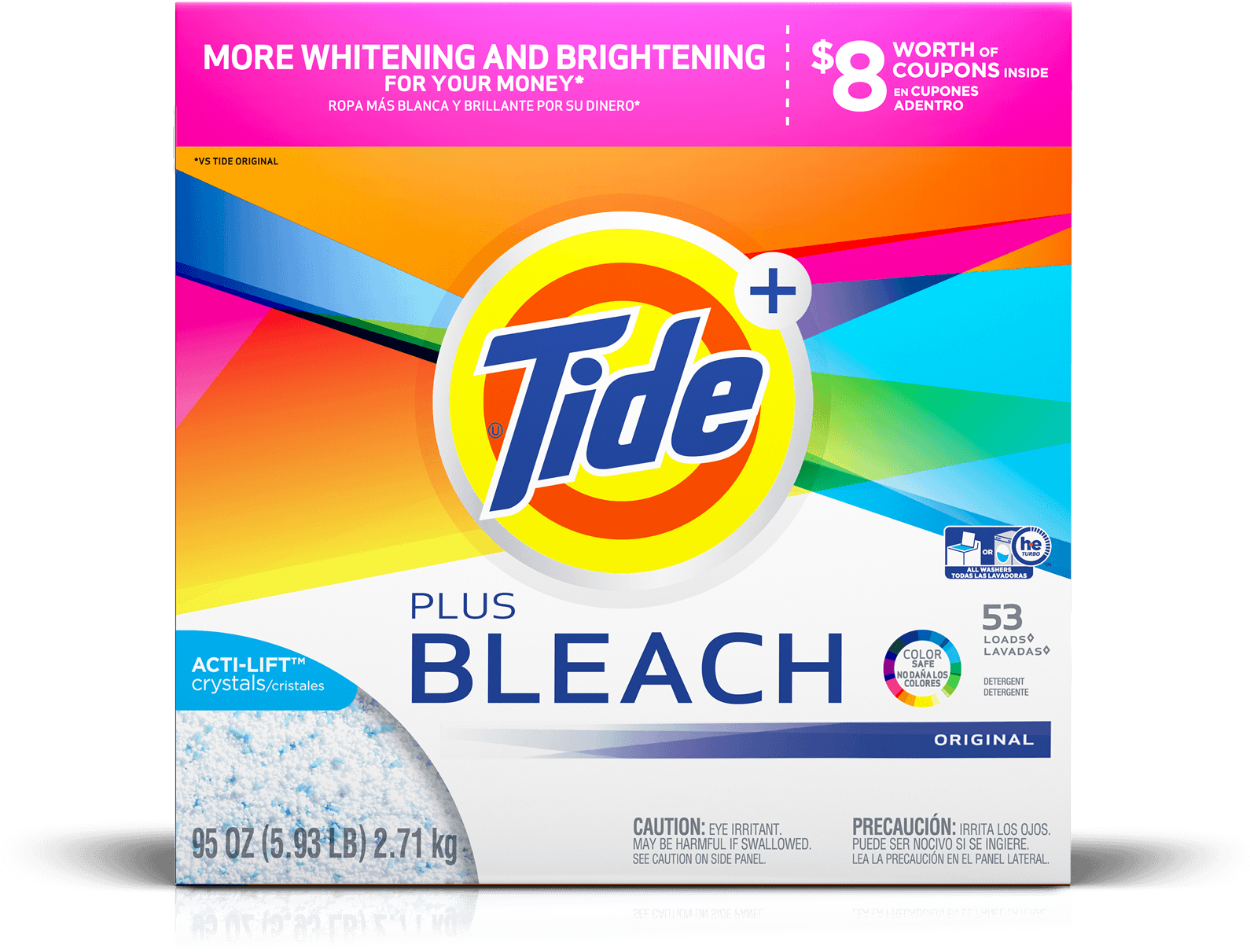 Tide Plus Bleach En Polvo - Tide With Bleach Powder (1600x1600), Png Download