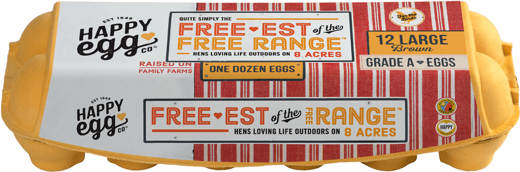 Free Range - Organic Happy Eggs (2000x1200), Png Download