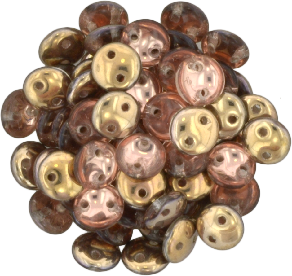 50 Czechmates 6mm Two Hole Lentil Apollo Gold Beads - Beadsmith Czechmate 6mm Lentil Glass Czech Two Hole (942x891), Png Download