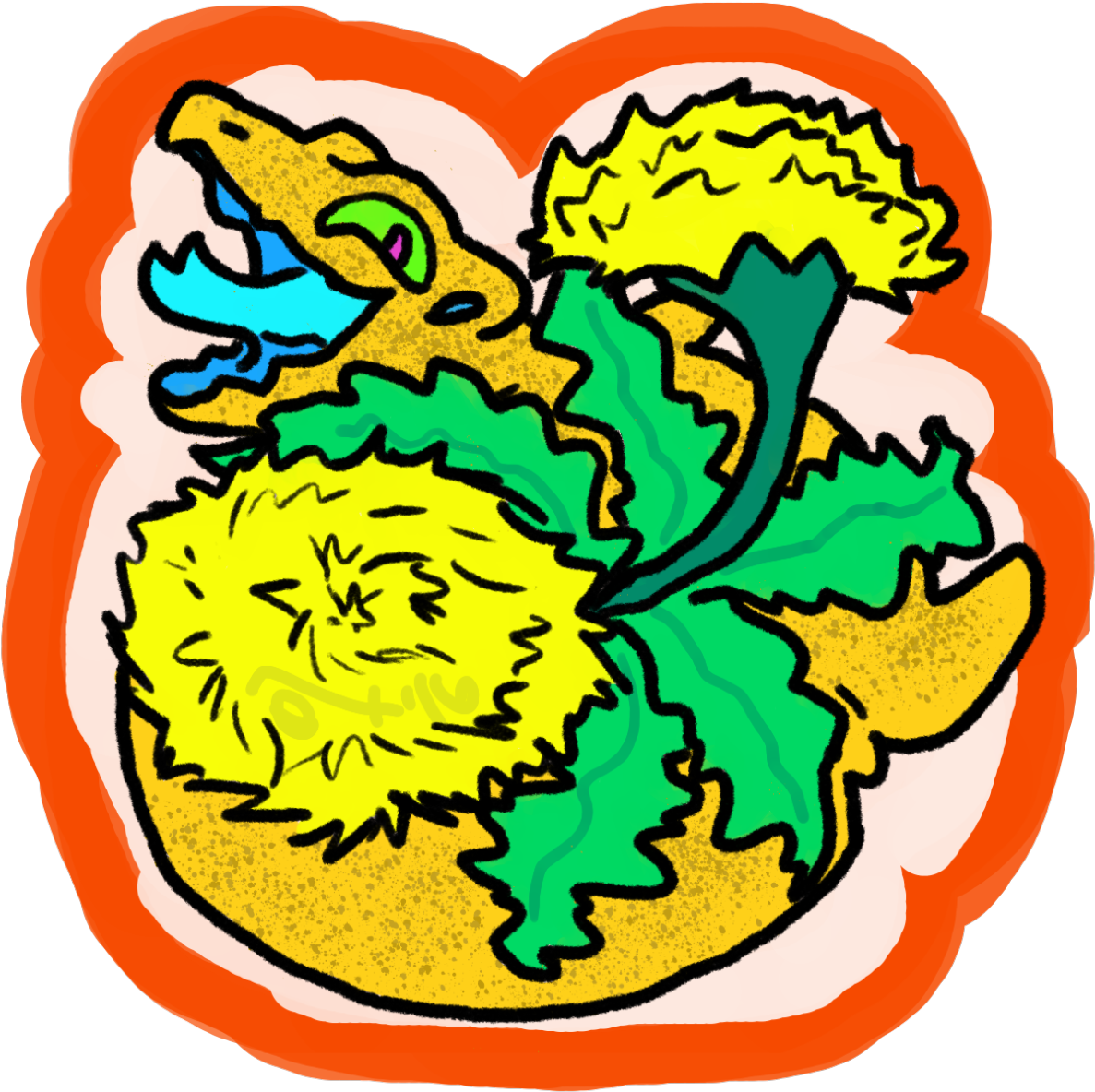 Weed Lizard (1280x1280), Png Download