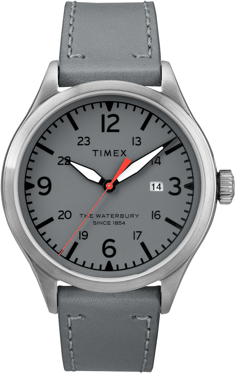 Waterbury Traditional 40mm Leather Strap Watch Stainless-steel/gray - Waterbury Traditional Chronograph Olive (1000x1200), Png Download