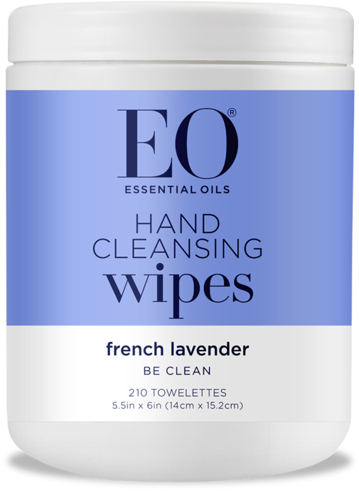 Eo Lavender Hand Cleansing Wipes 210 Count - Lavender (1024x1024), Png Download