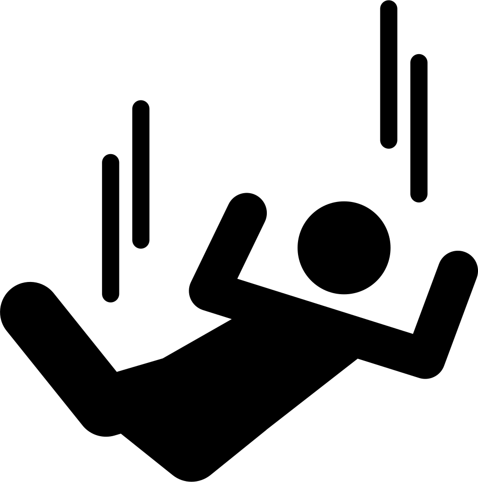 Paratrooper Falling Silhouette Comments - Falling Icon (980x988), Png Download